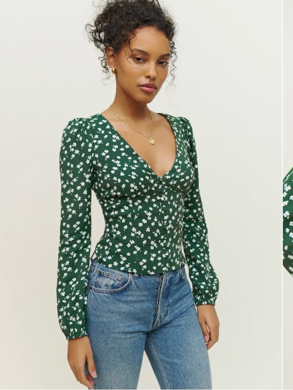 Reformation Polka Dot V-Neck Crop Top | Chic Summer Top